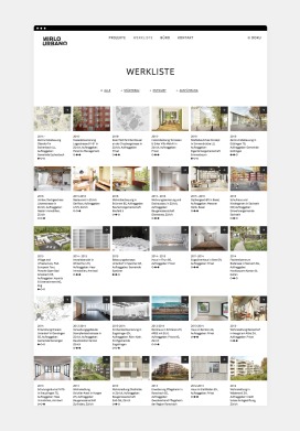 Webdesign Werkliste Architeken